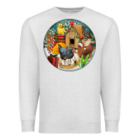 Oatmeal Heather Christmas coop ornament Premium Sweatshirt - FaDigitalArtStudio