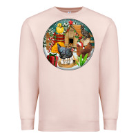 Pale Pink Christmas coop ornament Premium Sweatshirt - FaDigitalArtStudio