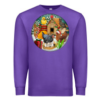 Purple Christmas coop ornament Premium Sweatshirt - FaDigitalArtStudio