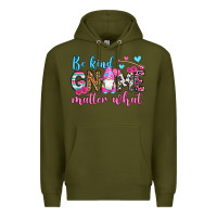 Army Green be kind gnome matter what Premium Hoodie - OliviaCreatesArt