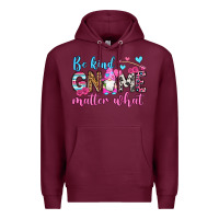 Burgundy be kind gnome matter what Premium Hoodie - OliviaCreatesArt
