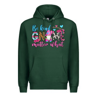Sports Green be kind gnome matter what Premium Hoodie - OliviaCreatesArt