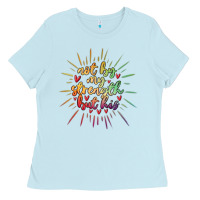 Baby Blue not by my strength but his Ladies Tee - MaliasSmallBusiness