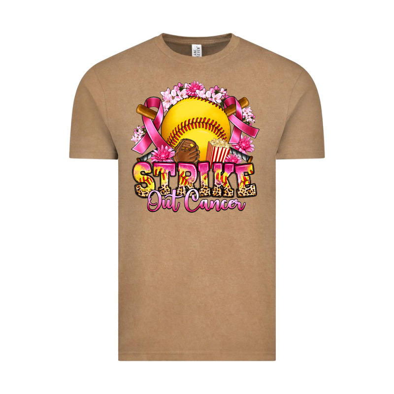 Strike Out Cancer Softball Vintage Tee by Artiststas | Teevron