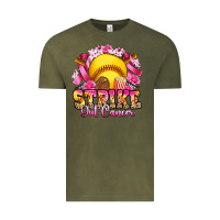 Vintage Olive strike out cancer softball Vintage Tee - Artiststas