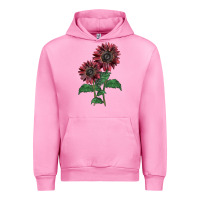 Fuchsia Pink 2 Chocolate sunflower Urban Hoodie - LillyAllenDesigns