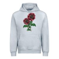 Heather Grey 2 Chocolate sunflower Urban Hoodie - LillyAllenDesigns