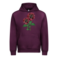Mauve Wine 2 Chocolate sunflower Urban Hoodie - LillyAllenDesigns