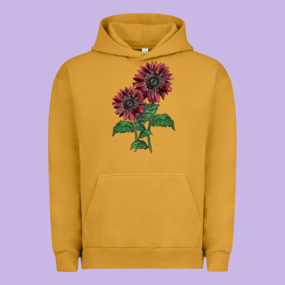 2 Chocolate Sunflower Urban Hoodie Designed By Lillyallendesigns