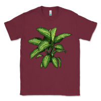 Burgundy Dumb Cane Classic Tee - LillyAllenDesigns
