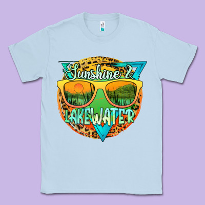 Sunshine & Lakewater Classic Tee Designed By Jahusdesignshop