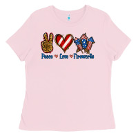 Peace Love Fireworks Ladies Tee | Teevron