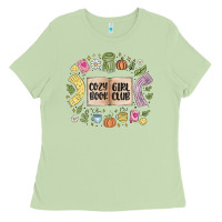 Matcha cozy book girl club Ladies Tee - MaliasSmallBusiness