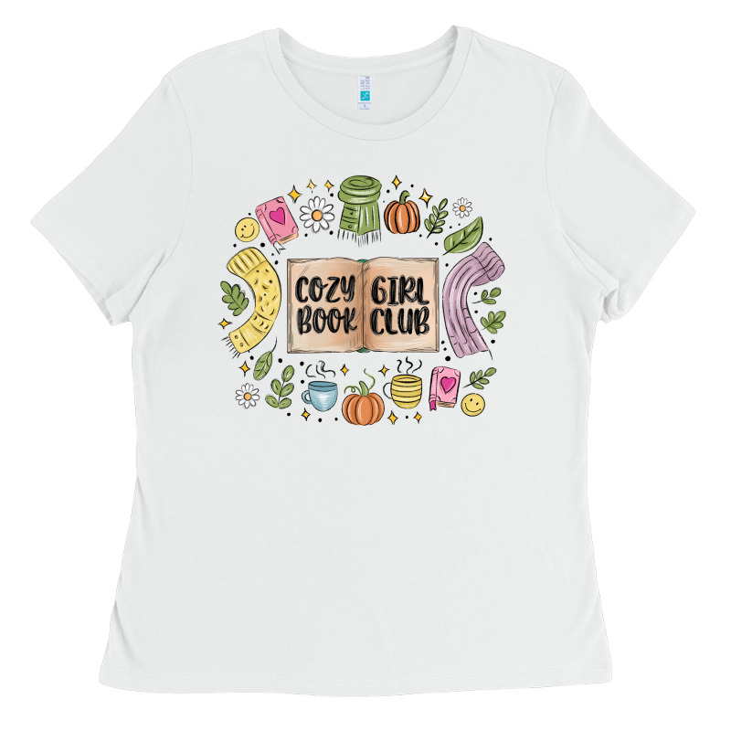 Cozy Book Girl Club Ladies Tee by MaliasSmallBusiness | Teevron