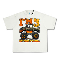 Pistachio i'm three this is how i roll monster truck birthday Urban Heavy Tee - Jasminsmagicworld