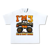 White i'm three this is how i roll monster truck birthday Urban Heavy Tee - Jasminsmagicworld