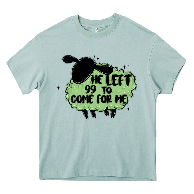 He Left The 99 To Come For Me Heavy Core Tee by MaliasSmallBusiness | Teevron