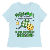 Baby Blue pickleball is my favorite season Ladies Tee - MaliasSmallBusiness