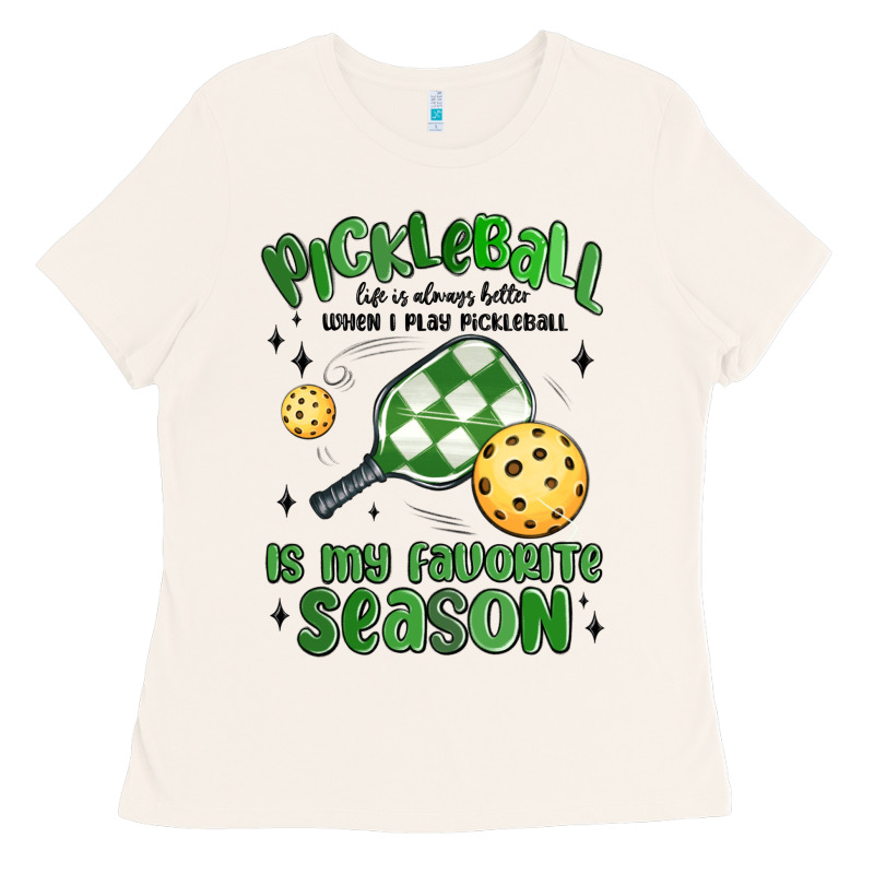 Pickleball Is My Favorite Season Ladies Tee by MaliasSmallBusiness | Teevron