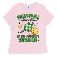 Bubblegum Pink pickleball is my favorite season Ladies Tee - MaliasSmallBusiness