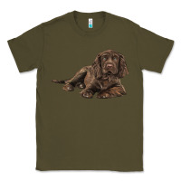 Army Green Sussex Spaniels llustrations Classic Tee - LillyAllenDesigns