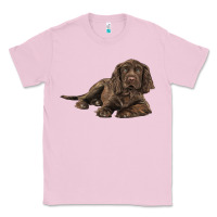 Bubblegum Pink Sussex Spaniels llustrations Classic Tee - LillyAllenDesigns