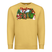 Antique Gold Christmas Crew Premium Sweatshirt - FaDigitalArtStudio