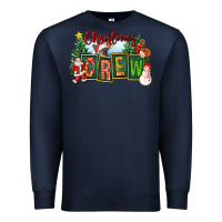 Navy Christmas Crew Premium Sweatshirt - FaDigitalArtStudio