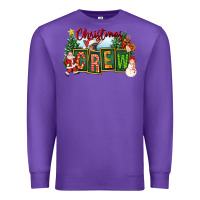 Purple Christmas Crew Premium Sweatshirt - FaDigitalArtStudio