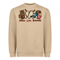 Mushroom Peace love Baseball Heavyweight Sweatshirt - HowdyJamesFarm