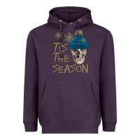 Plum skull tis the season winter Heavyweight Hoodie - FaDigitalArtStudio