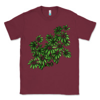 Burgundy Botanical Schefflera Illustrations Classic Tee - LillyAllenDesigns