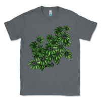 Charcoal Heather Botanical Schefflera Illustrations Classic Tee - LillyAllenDesigns