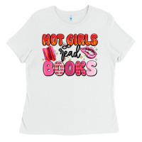White hot girls read books Ladies Tee - MaliasSmallBusiness