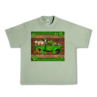 Oil Green st Patricks farm animals truck Urban Heavy Tee - Jasminsmagicworld