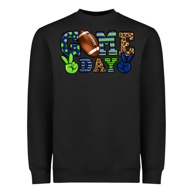 Game Day Green And Blue Team Color Heavyweight Sweatshirt by HowdyJamesFarm | Teevron