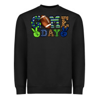 Black Game day green and blue team color Heavyweight Sweatshirt - HowdyJamesFarm