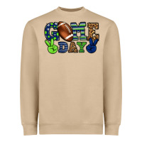 Mushroom Game day green and blue team color Heavyweight Sweatshirt - HowdyJamesFarm