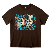 Chocolate Brown gemstone leopard cowhide brushstroke Heavy Core Tee - AdoDesignShop