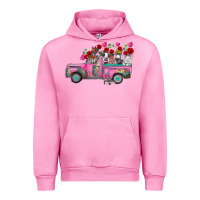 Fuchsia Pink farm animals valentine truck Urban Hoodie - RacoonDesign