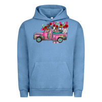 Pigment Pebble Blue farm animals valentine truck Urban Hoodie - RacoonDesign