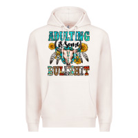 Pale Pink adulting is some bullshit Premium Hoodie - OliviaCreatesArt