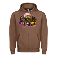 Chestnut baseball grandma Zipper Hoodie - OliviaCreatesArt