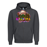 Smoke baseball grandma Zipper Hoodie - OliviaCreatesArt