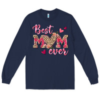 Navy Best Mom Ever Long Sleeve Tee - texasbilliewilder