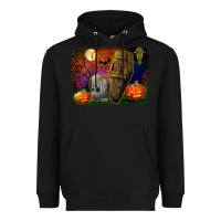 Black headstone and coffin background Heavyweight Hoodie - BundleAndBundleShop