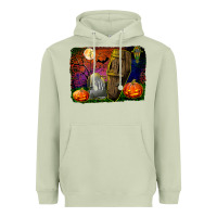 Matcha headstone and coffin background Heavyweight Hoodie - BundleAndBundleShop