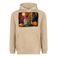 Mushroom headstone and coffin background Heavyweight Hoodie - BundleAndBundleShop