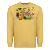 Antique Gold Honey Bee Coffee Cups Premium Sweatshirt - FaDigitalArtStudio