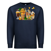 Navy Honey Bee Coffee Cups Premium Sweatshirt - FaDigitalArtStudio
